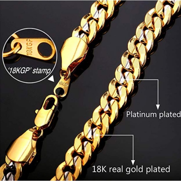 Mens "Titus" Two-Tone Necklace and Bracelet Set - Picture 2 of 6